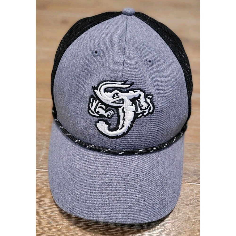 Jacksonville Jumbo Shrimp '47 Charcoal Carbon Rope Trucker Hat Cap Snapback MiLB